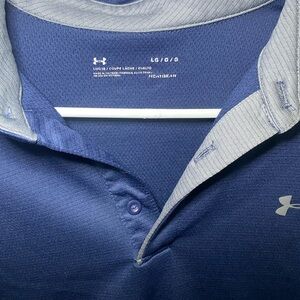 Under Armour Men's Navy and Gray Polo Shirt